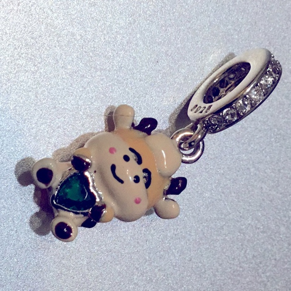 S925 Cute Cow Charm Pendant